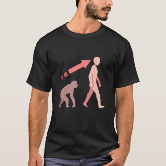 Evolutionswissenschaft Mensch Affe Affe Geschichte T-Shirt (Vorderseite)