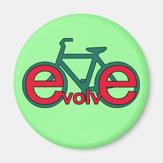 Evolve Bicycle Art for Tshirts, Bekleidung Magnet (Vorne)