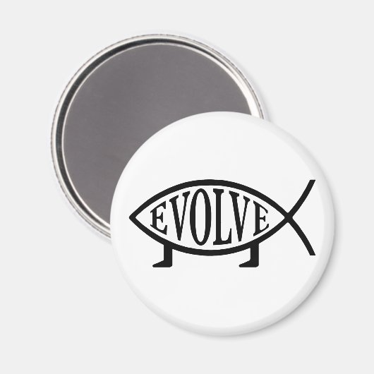 Evolve Fish Magnet (Vorderseite/Rückseite)