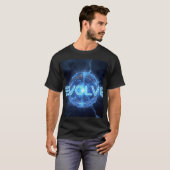 EVOLVE Neon Blaues Digital Sphere T-Shirt | Tech E (Vorne ganz)