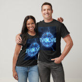 EVOLVE Neon Blaues Digital Sphere T-Shirt | Tech E (Unisex)