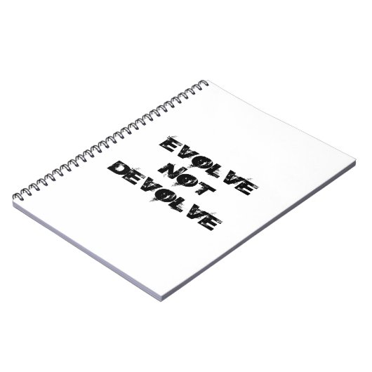 Evolve nicht devolve notizblock (Linke Seite)