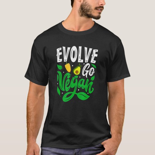 Evolve, Vegan gehen, Essen T-Shirt (Vorderseite)