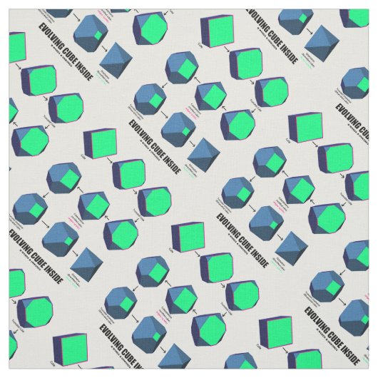 Evolving Cube Inside Math & Geometrie Stoff (Muster)