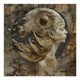 Evolving Elegance - Ancestral Beauty Canvas Print Fotodruck