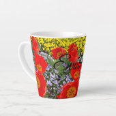 Evolving Red Tulips Latte Tasse (Linke Ecke)