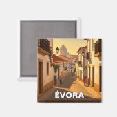 Evora Évora Portugal Travel Magnet (Vorderseite/Rückseite)