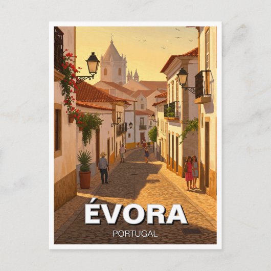 Evora Évora Portugal Travel Postkarte (Vorderseite)