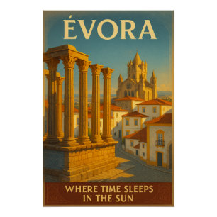 Évora, Portugal Reise Poster