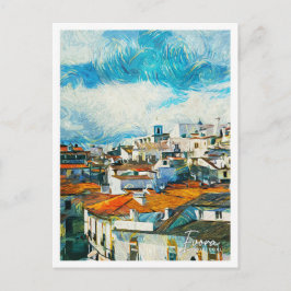 Evora Portugal Schönes Öl Paint Landschaft Postkarte