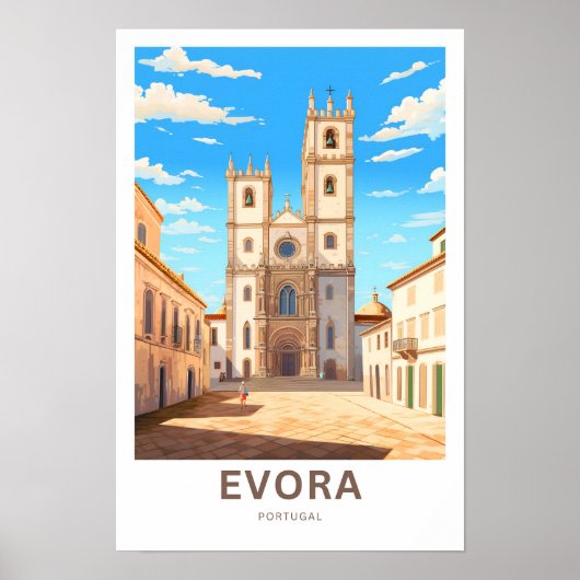 Evora Portugal Travel Print Poster (Vorne)