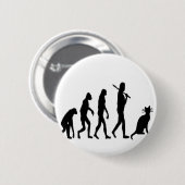 Evoultion Katze "wir glauben" - lustigen Button (Vorne & Hinten)