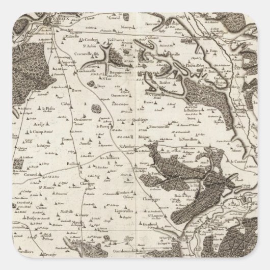 Evreux, Dreux Quadratischer Aufkleber (Vorderseite)