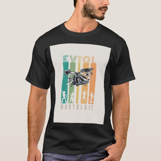 EVTOL Nostalgic für Lufttaxi AAM UAM VTOL T-Shirt (Vorderseite)