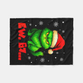 Ew 67 Six Seven Grüne Katze Weihnachtsmann Hut Lus Fleecedecke (Vorderseite (Horizontal))