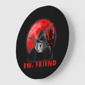 Ew, Freund Beagle Halloween Hund Vampire Geschenke Große Wanduhr (Winkel)