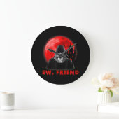 Ew, Freund Beagle Halloween Hund Vampire Geschenke Große Wanduhr (Zuhause)