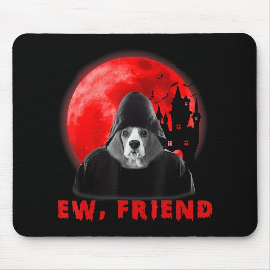 Ew, Freund Beagle Halloween Hund Vampire Geschenke Mousepad (Vorne)
