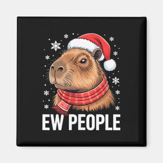 Ew Leute Capybara Weihnachten Lustiger Introvertie Magnet (Vorne)