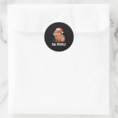 Ew Leute Capybara Weihnachtslichter Lustiger Intro Runder Aufkleber (Tasche)