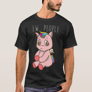 Ew Leute Cooler Introvert Regenbogen Einhörner Ge T-Shirt