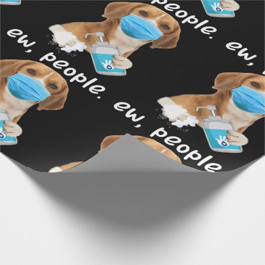 Ew Leute, die Gesichtsmaske Beagle Lover Geschenk  Geschenkpapier (Ecke)