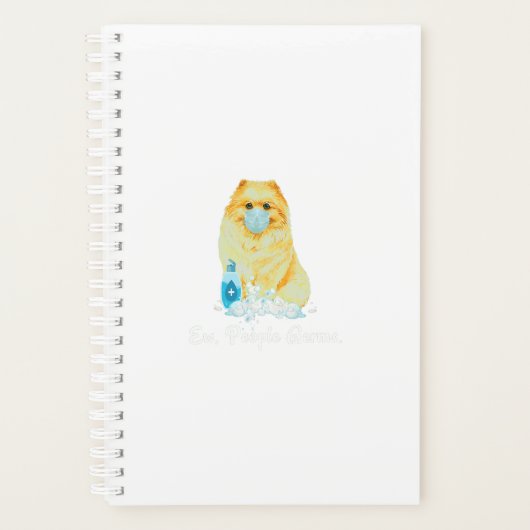 Ew Leute Keime Spitz Hund tragen eine Gesichtsmask Planer (Vorderseite)