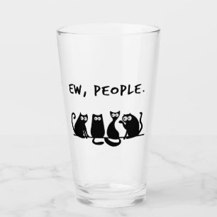 Ew Leute Lustig Meowy Schwarze Katzen  Glas