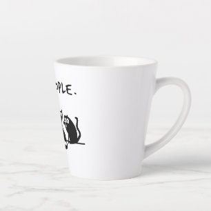 Ew Leute Lustige Meowing Schwarze Katzen Milchtasse