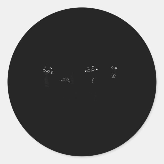 Ew Leute Retro-Katze Lustiger Introvertierter Vint Runder Aufkleber (Vorderseite)
