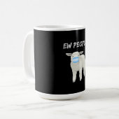 Ew Leute Schafe oder Lamm in Maske | Quarantäneges Kaffeetasse (Vorderseite Links)