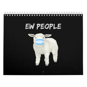 Ew Leute Schafe oder Lamm in Maske   Quarantäneges Kalender