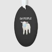 Ew Leute Schafe oder Lamm in Maske | Quarantäneges Ornament (Vorderseite)