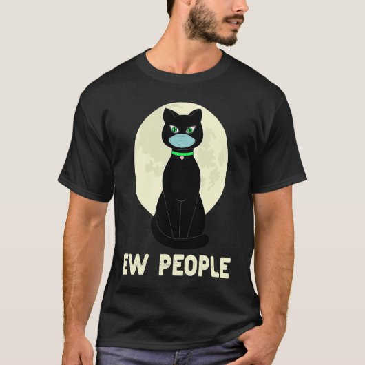 Ew Leute  schwarze Katze mit Moo T-Shirt (Vorderseite)