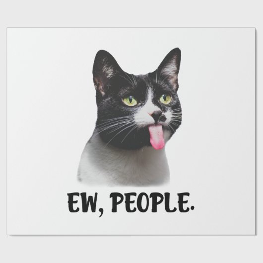 Ew Leute süße Katzen-Meme Geschenkpapier (Flach)