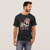 Ew Liebe Leopard Skelett Anti Valentine Da T-Shirt (Vorne ganz)