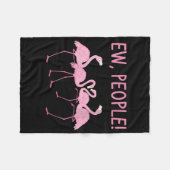Ew Menschen Flamingo soziale Distanz tropischen Fleecedecke (Vorderseite (Horizontal))