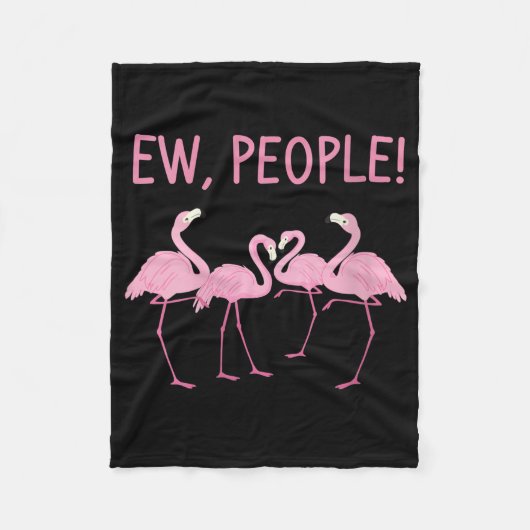 Ew Menschen Flamingo soziale Distanz tropischen Fleecedecke (Vorderseite)