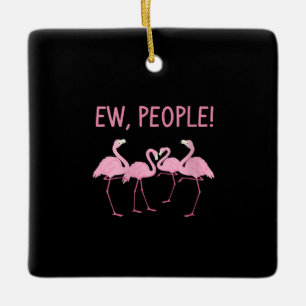 Ew Menschen Flamingo soziale Distanz tropischen Keramikornament