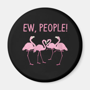 Ew Menschen Flamingo soziale Distanz tropischen Magnet