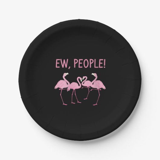 Ew Menschen Flamingo soziale Distanz tropischen Pappteller (Vorderseite)