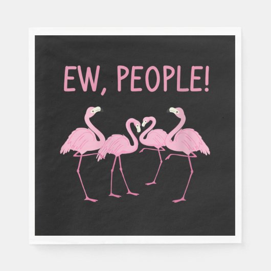 Ew Menschen Flamingo soziale Distanz tropischen Serviette (Vorderseite)