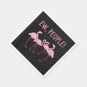 Ew Menschen Flamingo soziale Distanz tropischen Serviette (Ecke)