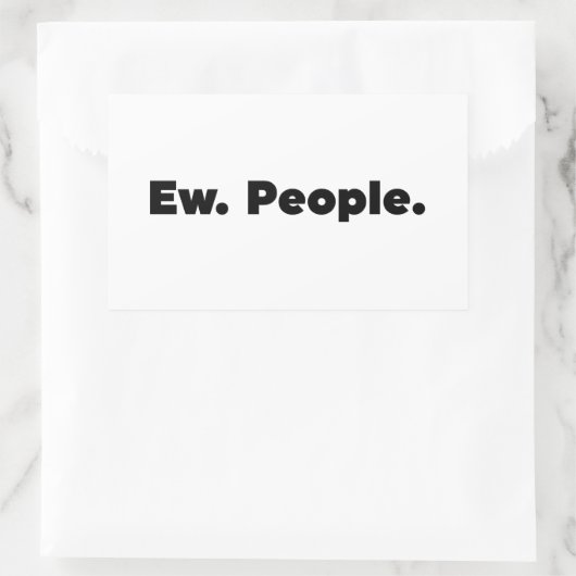 Ew. Menschen. Rechteckiger Aufkleber (Tasche)