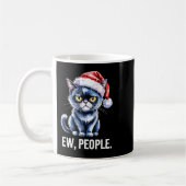 Ew People Black Cat Christmas Funny Introvert Holi Kaffeetasse (Links)