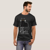 Ew People Black Cat für Katze T-Shirt (Vorne ganz)