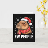 Ew People Capybara Christmas Funny Introvert Holid Karte (Gelbe Blume)