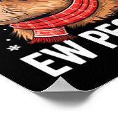 Ew People Capybara Christmas Funny Introvert Holid Poster (Ecke)