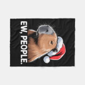 Ew People Capybara Christmas Humor Fleecedecke (Vorderseite (Horizontal))