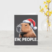 Ew People Capybara Christmas Humor  Karte (Gelbe Blume)